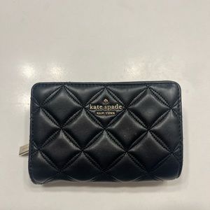Black quilted Kate Spade Wallet
